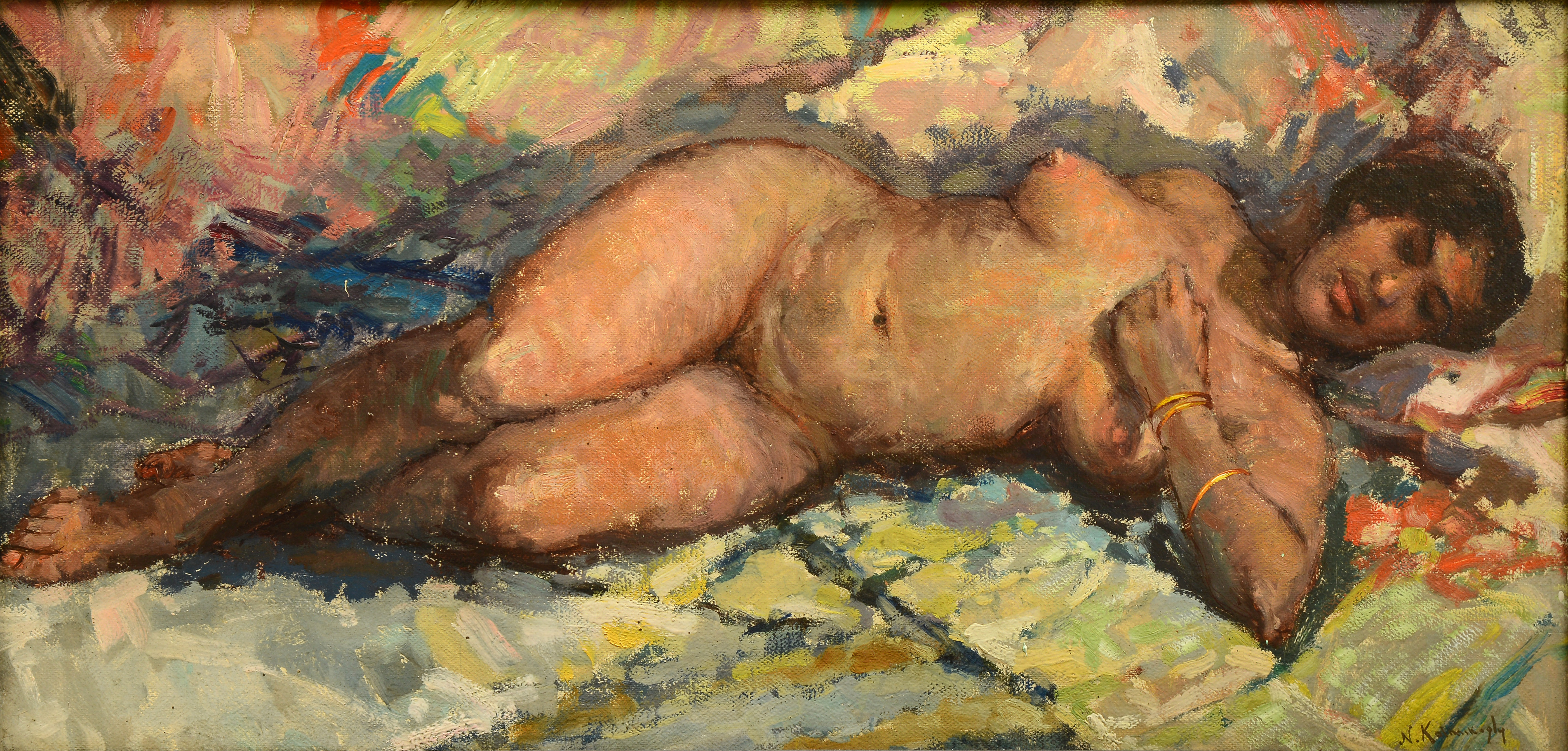 İsimsiz- Untitled, Duralit üzerine yağlıboya- Oil on duralite, 45x95 cm